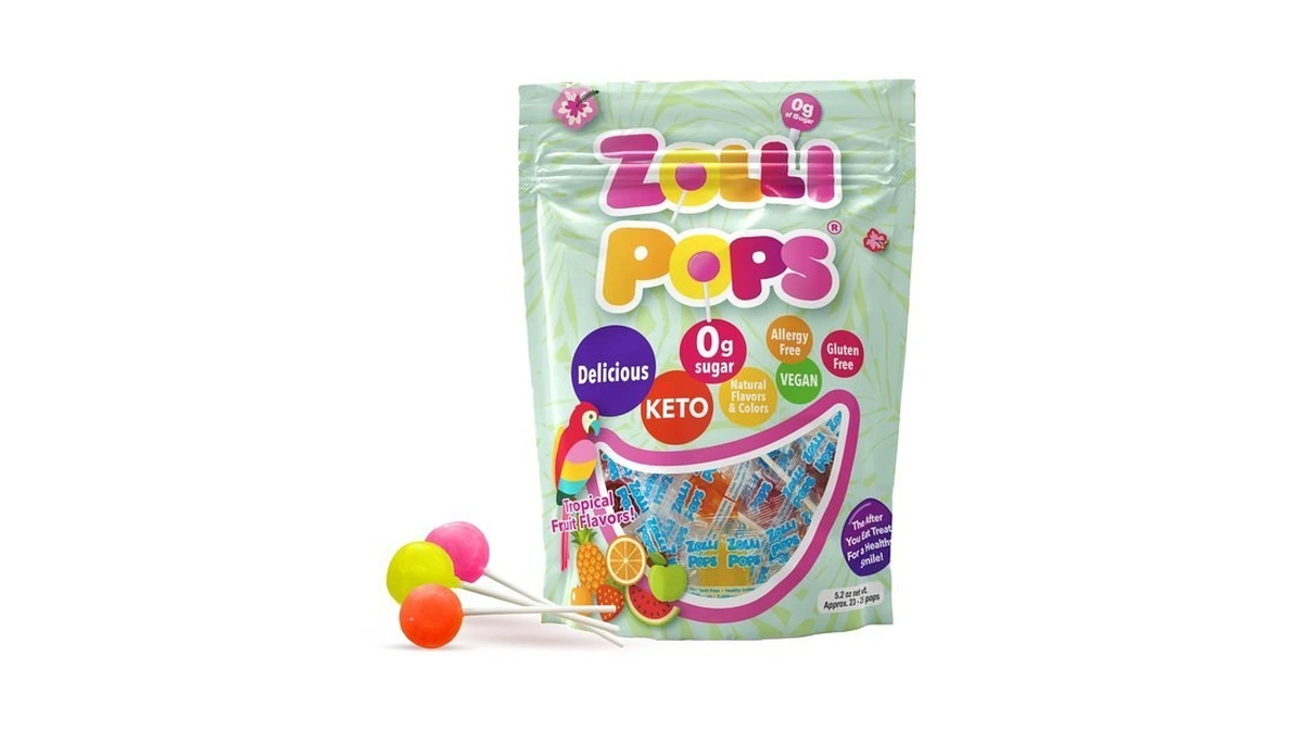 Zollipops Clean Teeth Pops Sugar Free Candy With Xylitol, Dye-free