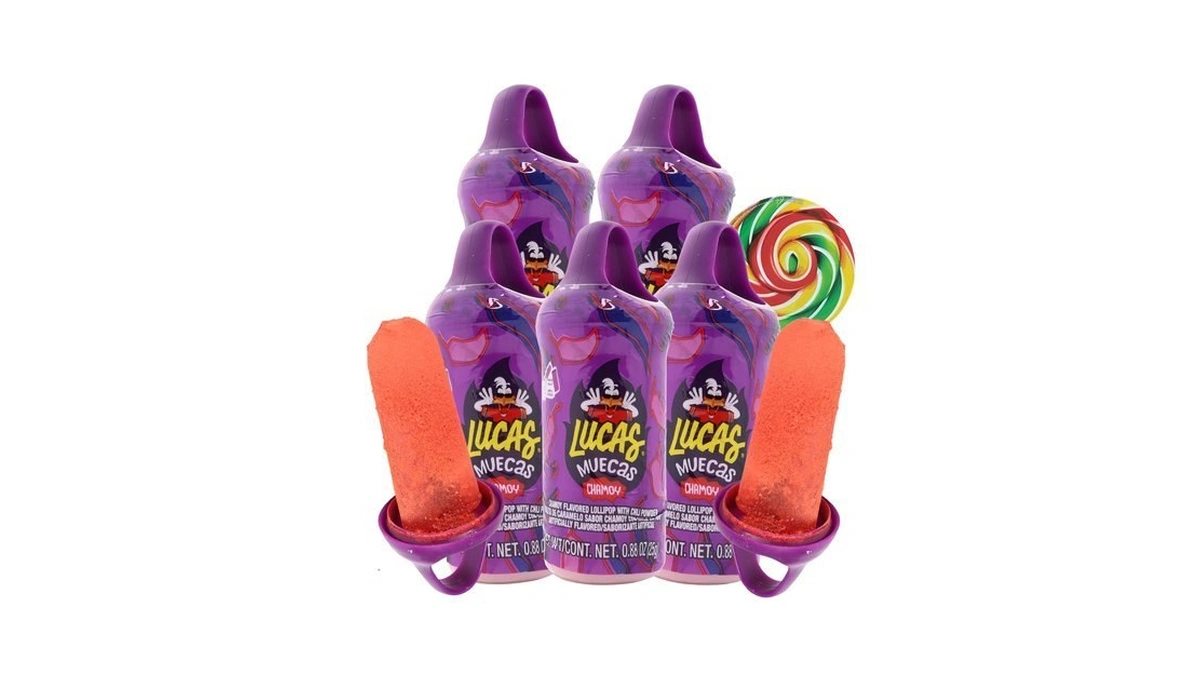 Needzo Chamoy Flavored Lollipop With Chili Powder, Lick And Dip