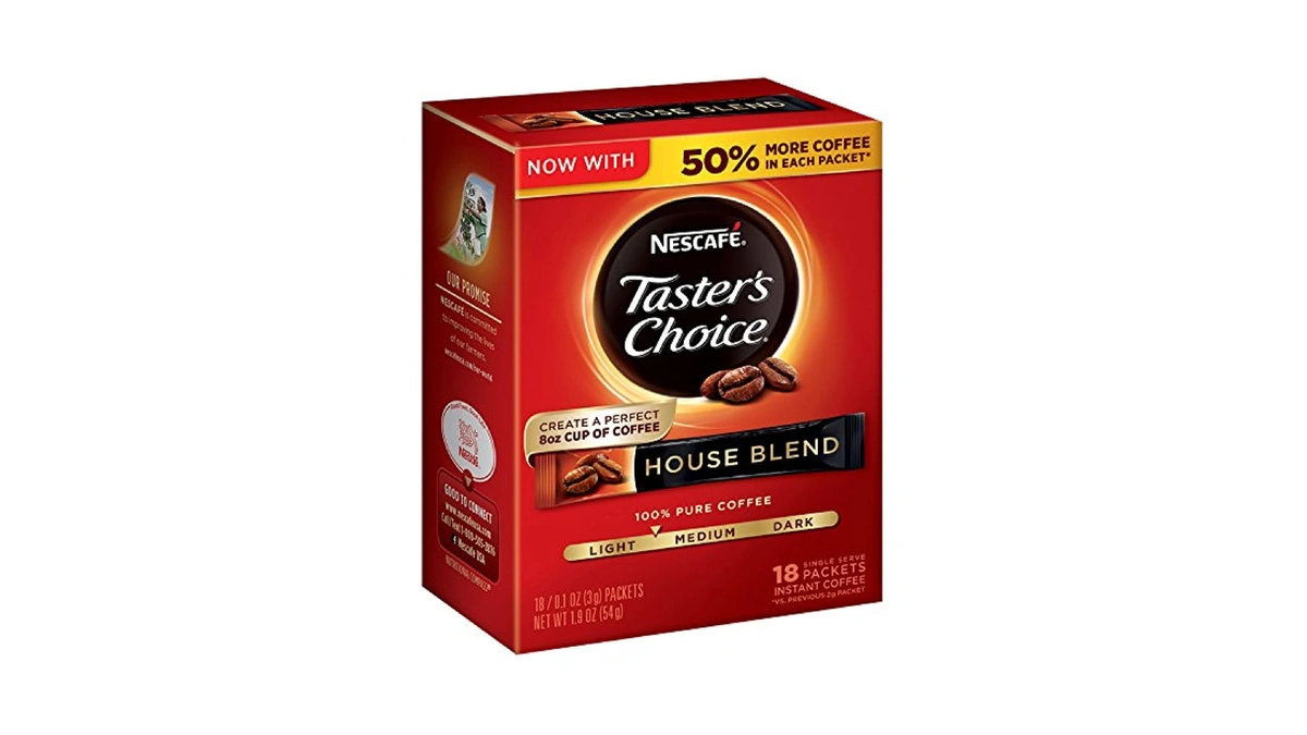 Nescafe Taster's Choice, House Blend Instant Coffee Single Serve Sticks,