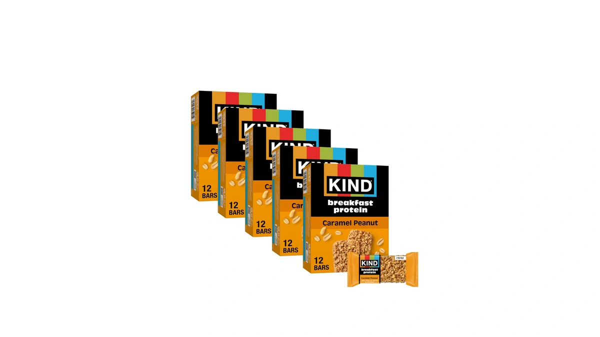 Kind Breakfast Protein Bars, Caramel Peanut, Gluten Free, Low Sodium,