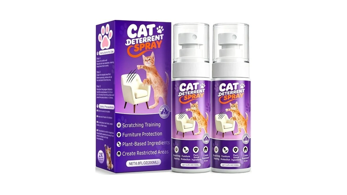 Jszwzj Cat Deterrent Spray 2 Pack Effective Cat Repellent Spray