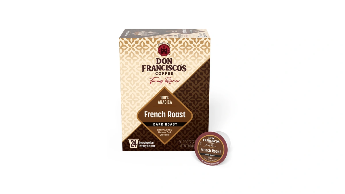Don Francisco's French Roast Single Serve Coffee Pods, Dark Roast,
