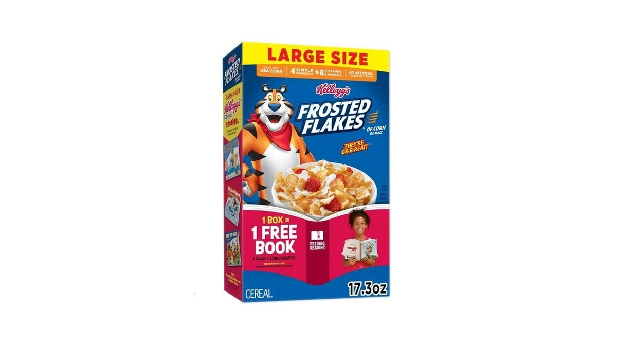 Kellogg's Frosted Flakes Original Large Size Breakfast Cereal 17.3 Oz