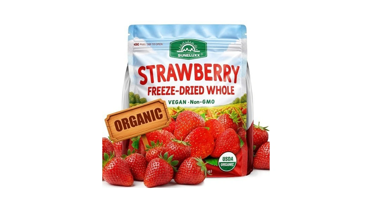 Organic Freeze Dried Strawberries Whole, Dehydrated Strawberry Fruit