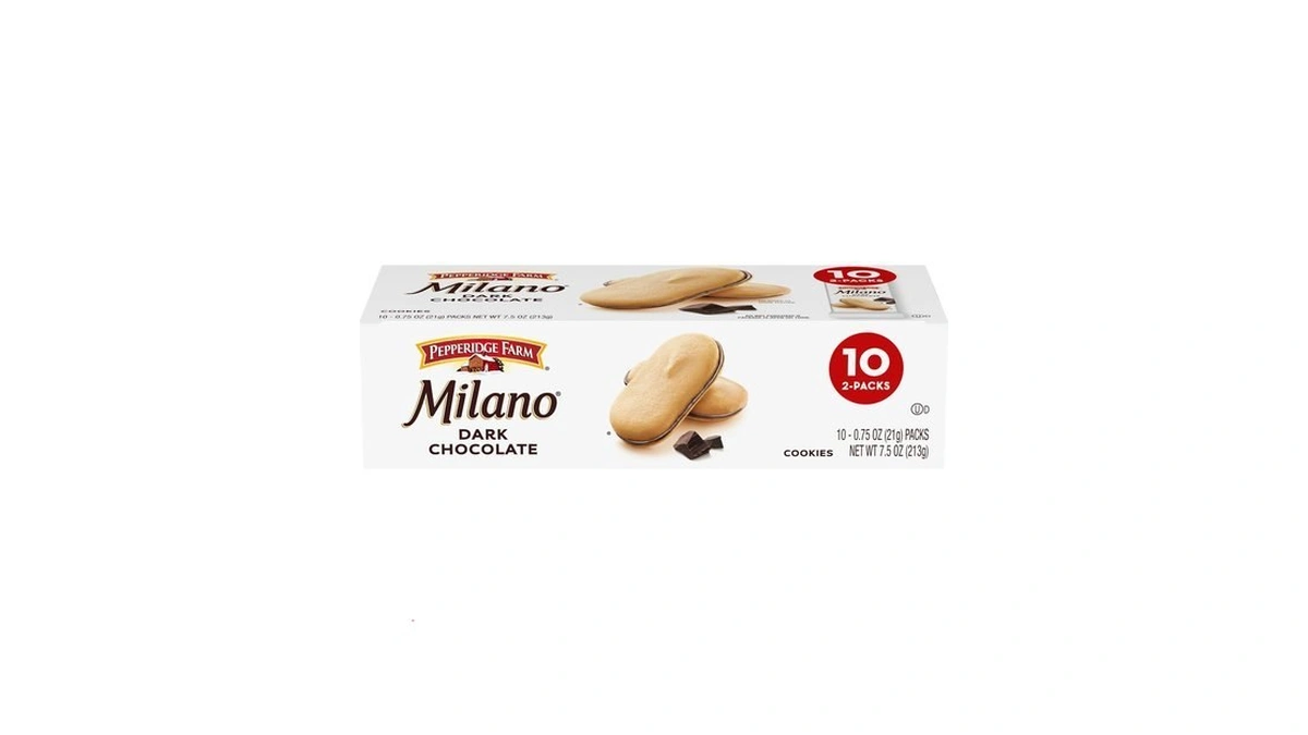 Pepperidge Farm Milano Cookies, Dark Chocolate, 10 Packs, 2 Cookies