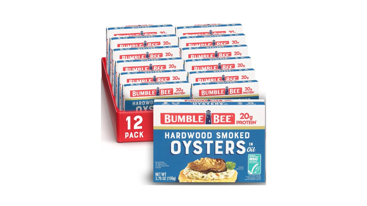 Bumble Bee Hardwood Smoked Oysters, 3.75 Oz (pack Of 12)