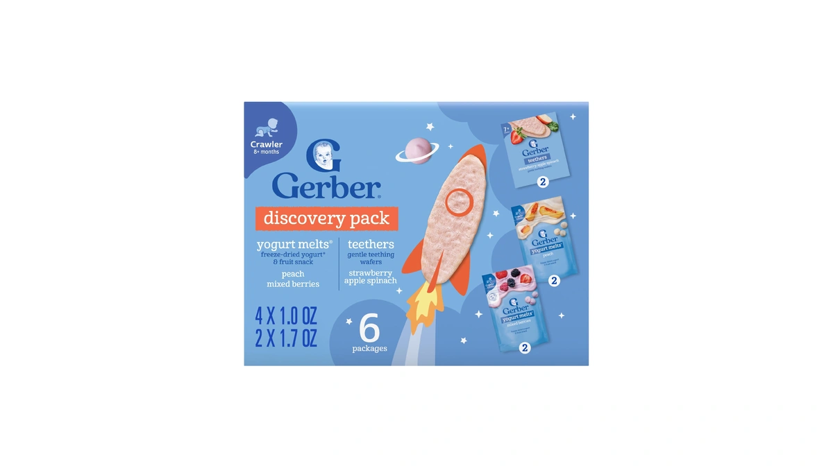 Gerber Stage 3 Baby Snacks Discovery Variety Pack, 6 Pack