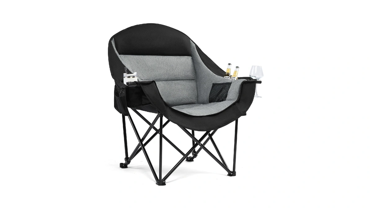 Oversized Camping Chairs For Adults - Heavy Duty Padded Outdoor