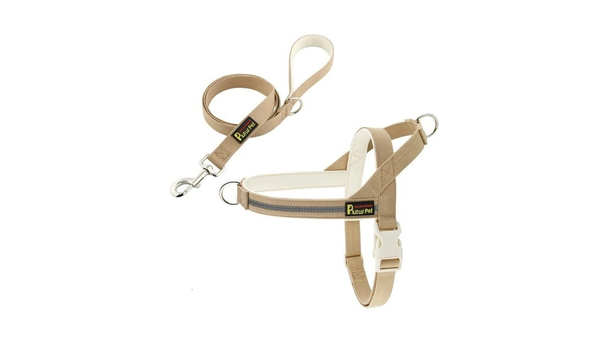 Plutus Pet Cotton Dog Harness And Leash Set, Reflective And