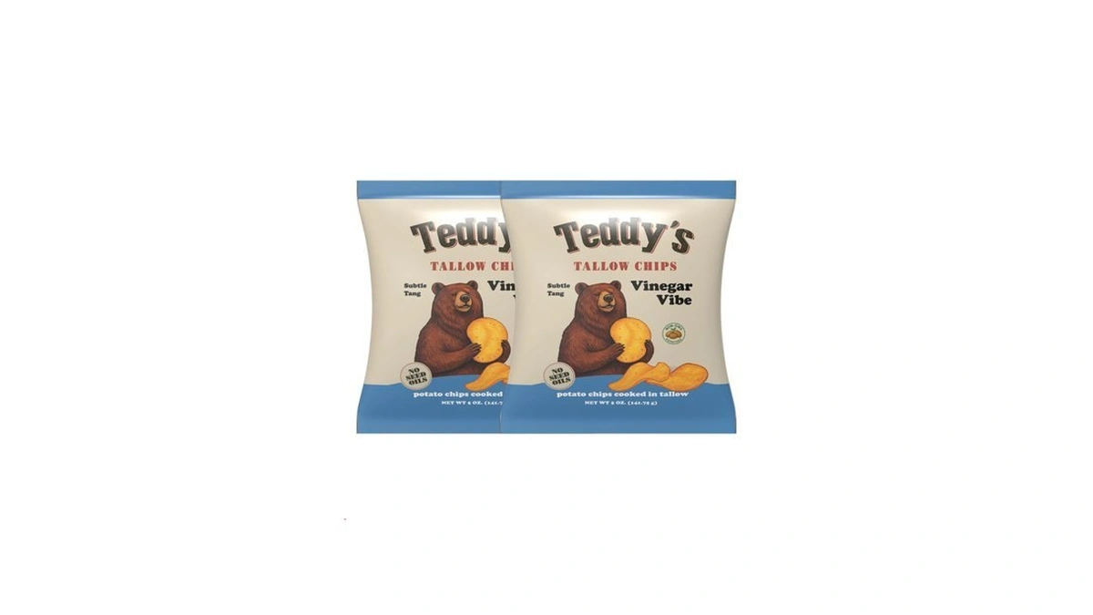 Teddy’s Tallow Chips Vinegar Vibe Potato Chips – Cooked In