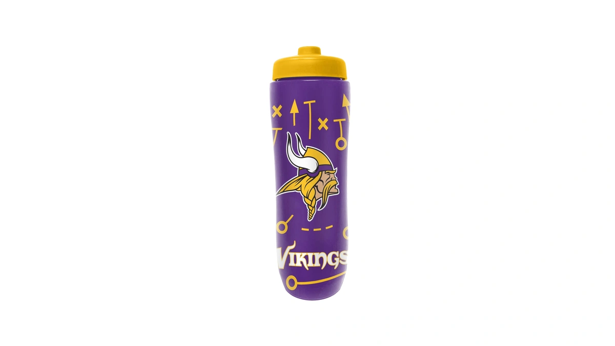 Party Animal Nfl Football Squeeze Bottle, 32 Oz, Minnesota Vikings