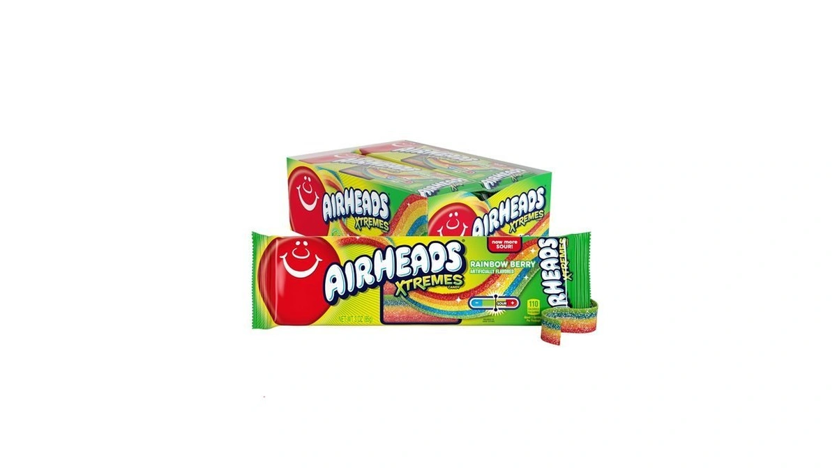 Airheads Xtremes Belts Candy, Rainbow Berry, 3 Ounces (12-pack)