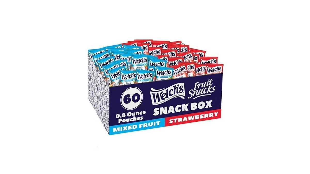 Welch's Fruit Snacks, Mixed Fruit & Strawberry, 0.8 Oz, 60