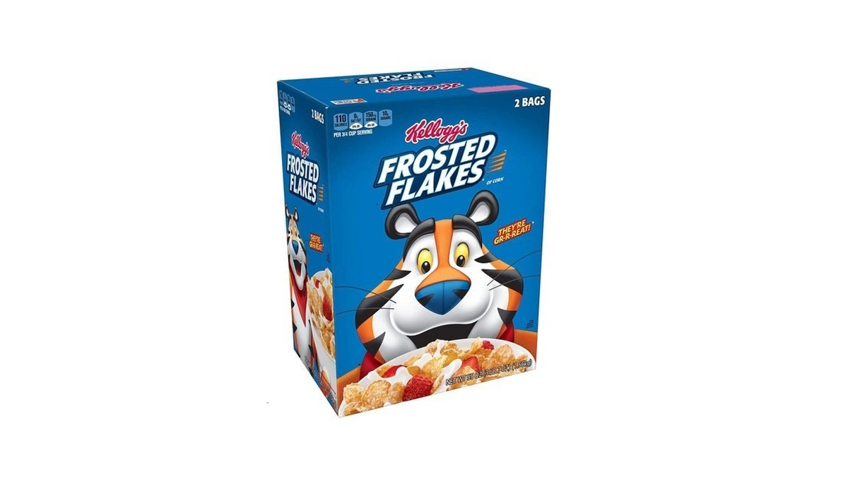 Frosted Flakes Breakfast Cereal, Fat Free, Giant Size, 55 Oz