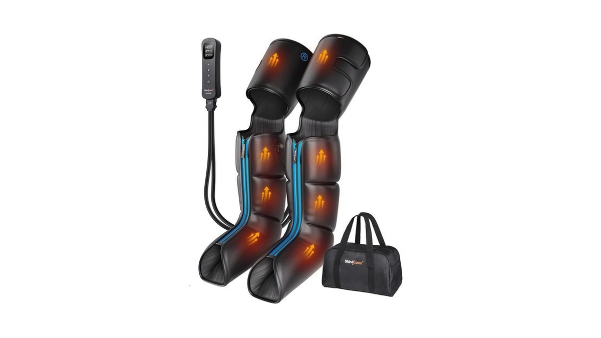Shine Well Air Compression Leg Massager With Heat For Circulation