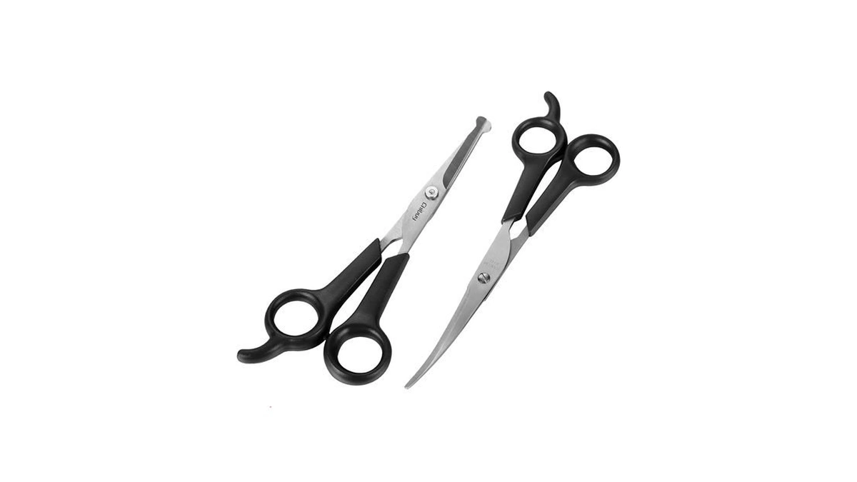 Chibuy Professional Dog Grooming Scissors Set, 2-piece Kit With Round