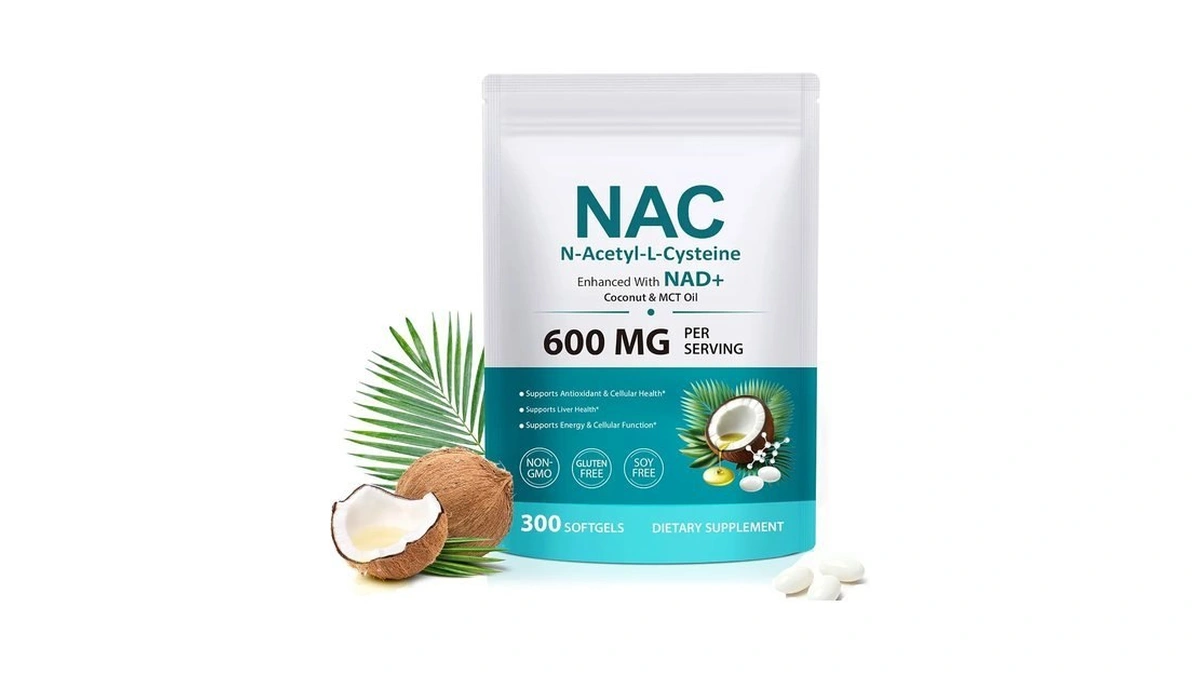 Sdjufei Nac Supplement 600mg, 300 Softgels Nac With Nad+ &