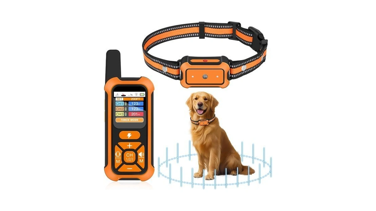 Lyzpet Precise Wireless Dog Fence ±1 Ft Boundary Control, 3-in-1