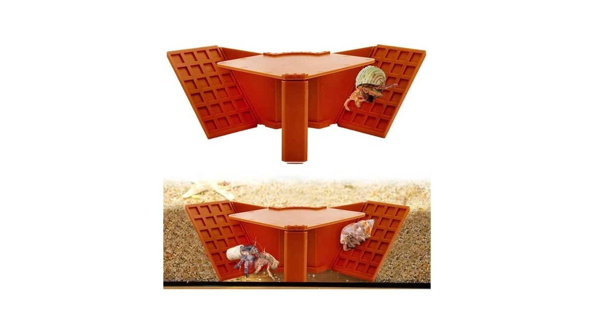 Hermit Crab Hideout Cave And Climbing Tunnel, Spacious Reptile Tank