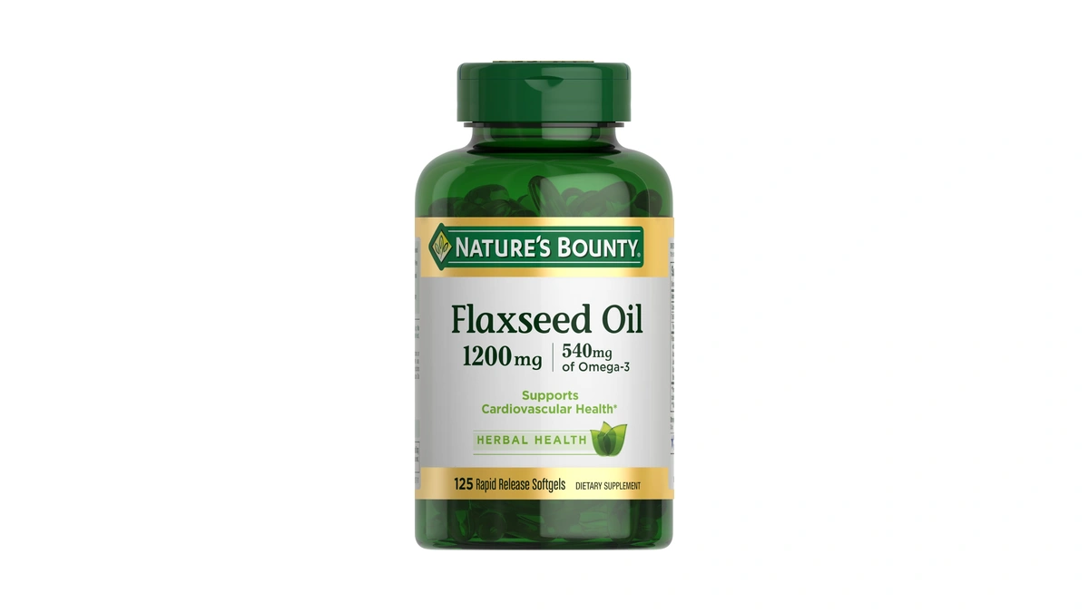 Nature's Bounty Flaxseed And Omega 3, 1200mg, 125 Softgels
