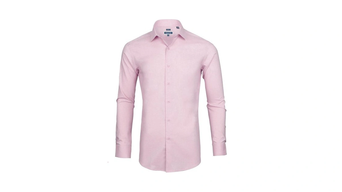 Rodem Club Men's Linen-textured Stretch Summer Wrinkle Free Dress Shirt
