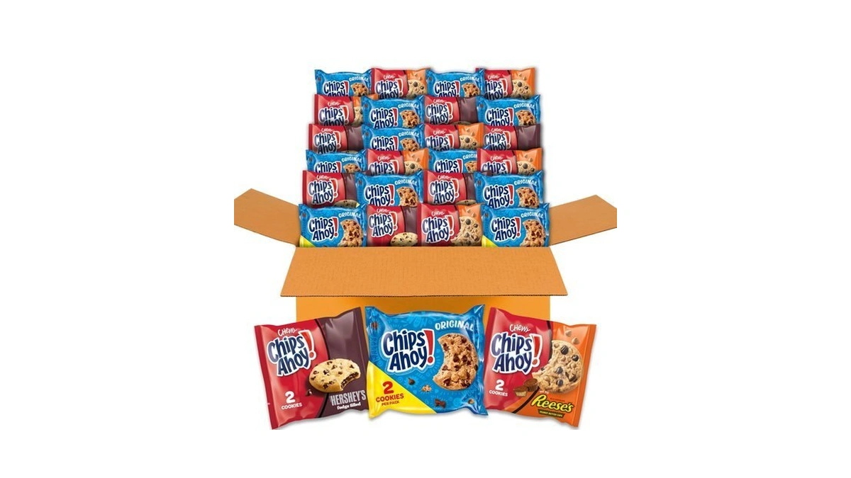Chips Ahoy! Cookies Variety Pack, 3 Flavors, 50 Snack Packs