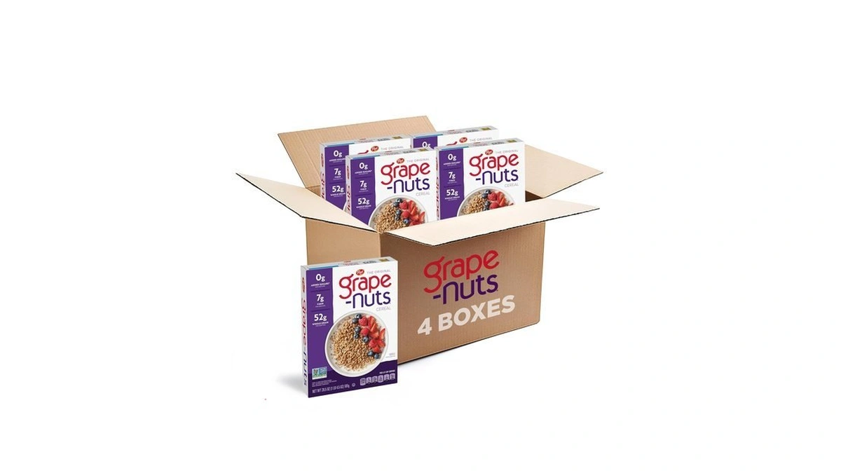 Post Grape Nuts Original Breakfast Cereal, Crunchy Whole Grain Wheat