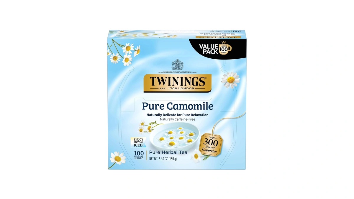 Twinings Pure Camomile Herbal Caffeine-free Tea Bags, 100 Ct Box