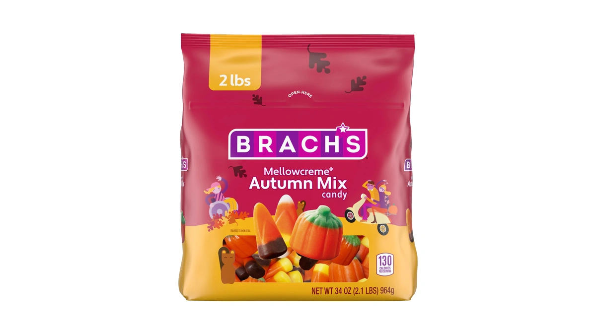 Brach's Halloween Autumn Mix Mellowcreme Candy, Fall Treats, 2 Lb