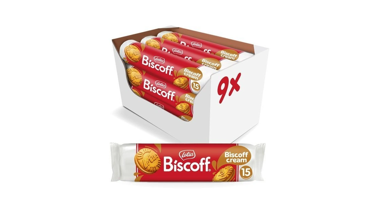 Lotus Biscoff Sandwich Cookies, Biscoff Cream, 15 Cookies Per Pack,