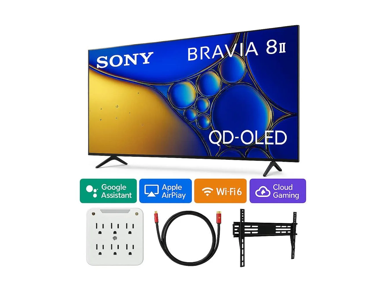 **Sony - BRAVIA 8 II 55 Inch QD-OLED 4K Google TV (2025) with Wall Mount and Kit**