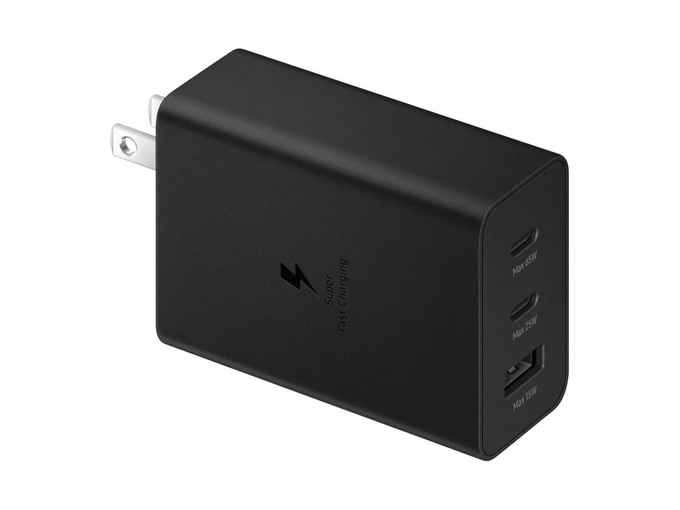 **Samsung - Super Fast Charging 65W Trio Adapter - Black**