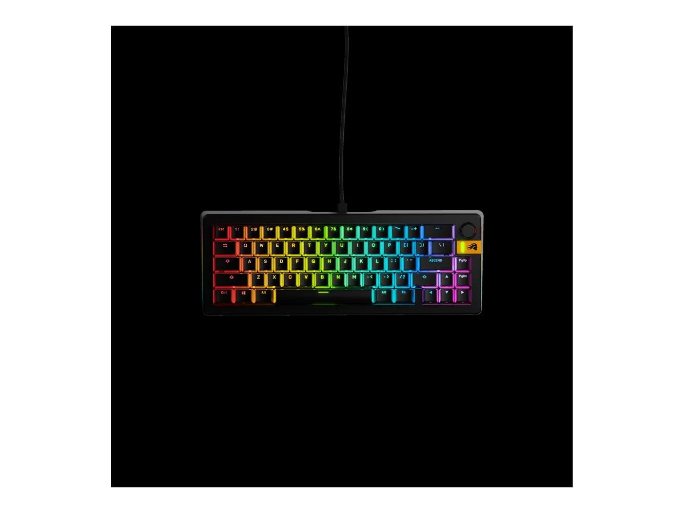 **Glorious - GMMK 3 HE 65% Wired Hall-Effect Linear Switch Gaming Keyboard with Rapid Trigger and Adjustable Actuation - Black**