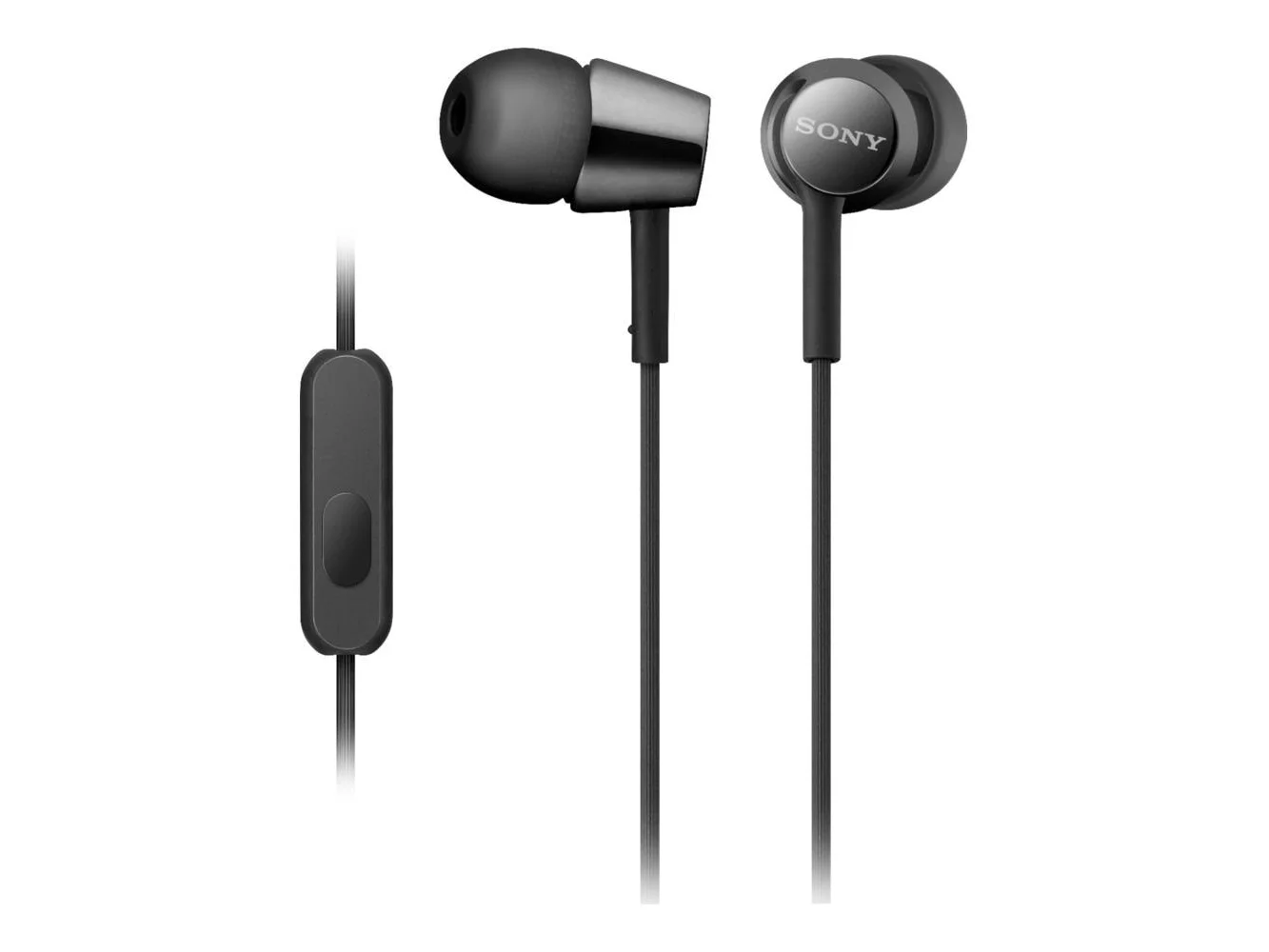 **Sony - EX155AP EX Series Wired In-Ear Headphones - Black**