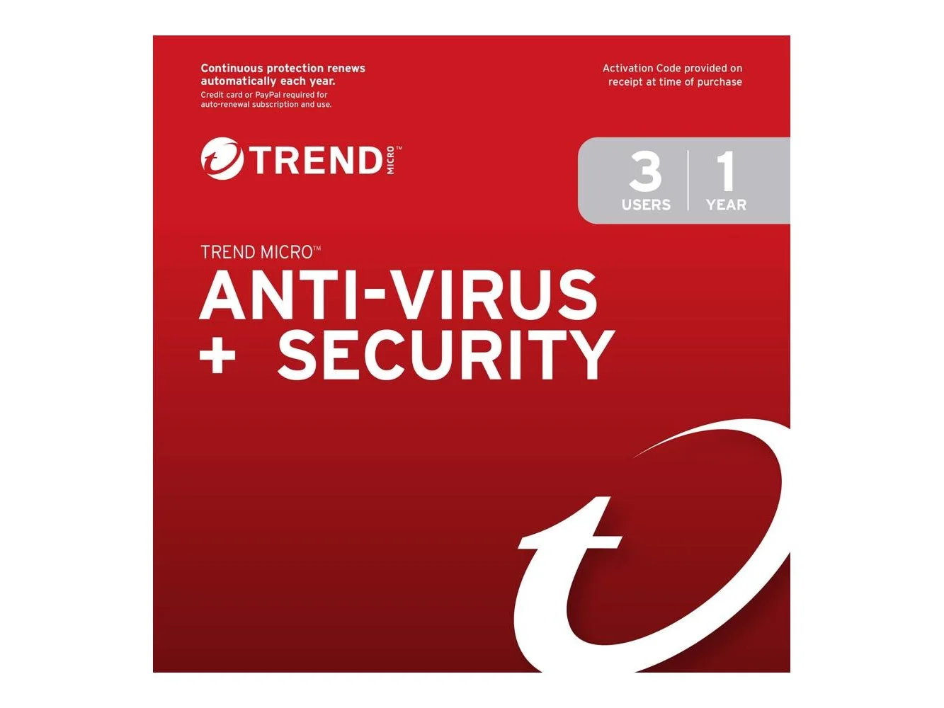 **Trend Micro - Antivirus + Security (3-Device) (1-Year Subscription) - Windows [Digital]**