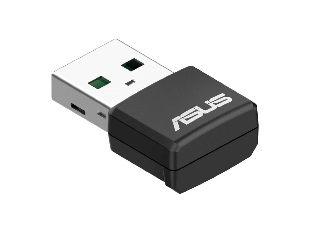 **ASUS - USB-AX56 Nano AX1800 Dual-Band Wi-Fi 6 USB Network Adapter - Black**