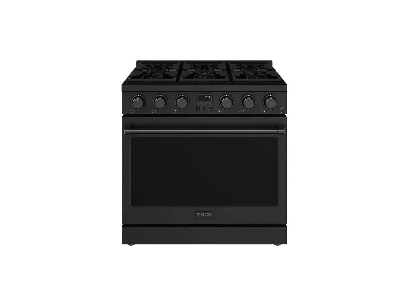 **Thor Kitchen - 6.0 Cu. Ft. Freestanding LP Gas Convection Range - Matte Black**
