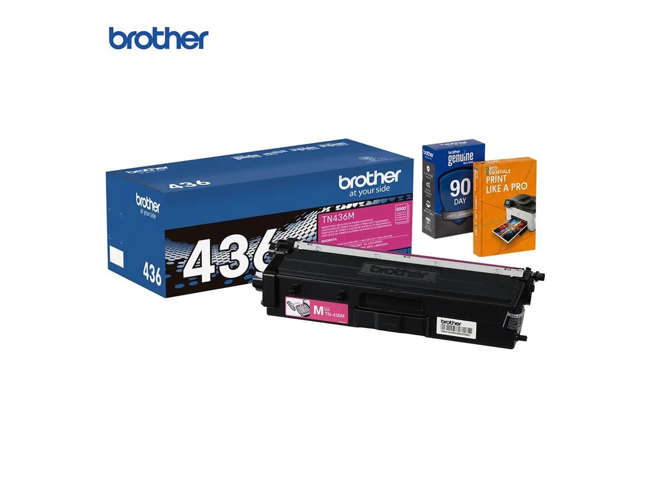 **Brother - TN436M Super High-yield Toner Cartridge Magenta with Deco Essentials Guide**