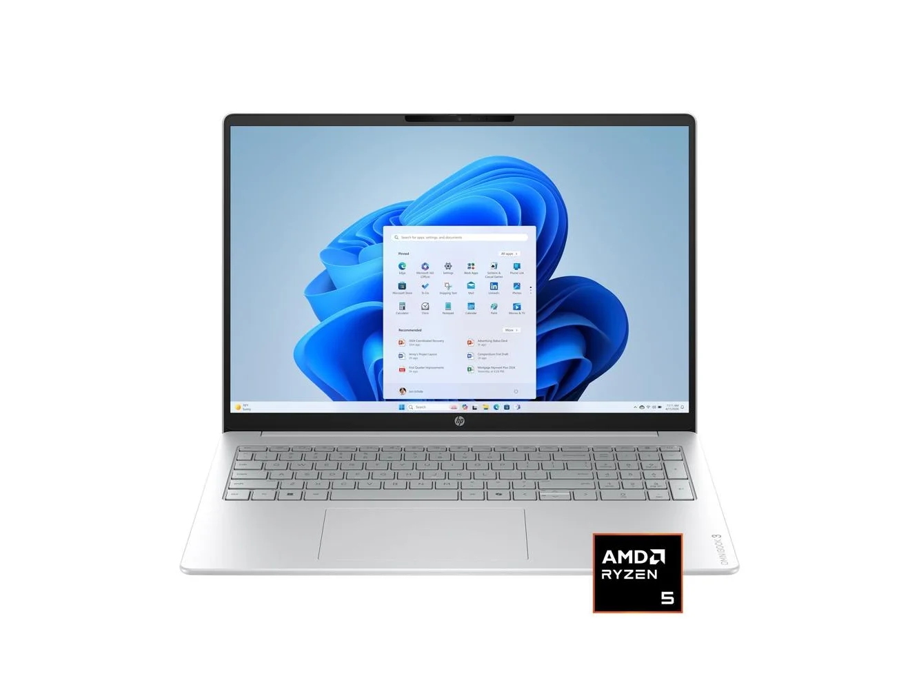 **HP - OmniBook 3 16" 2K Touchscreen Laptop - AMD Ryzen 5 40 (2025) - 8GB Memory - 256GB SSD - Glacier Silver**