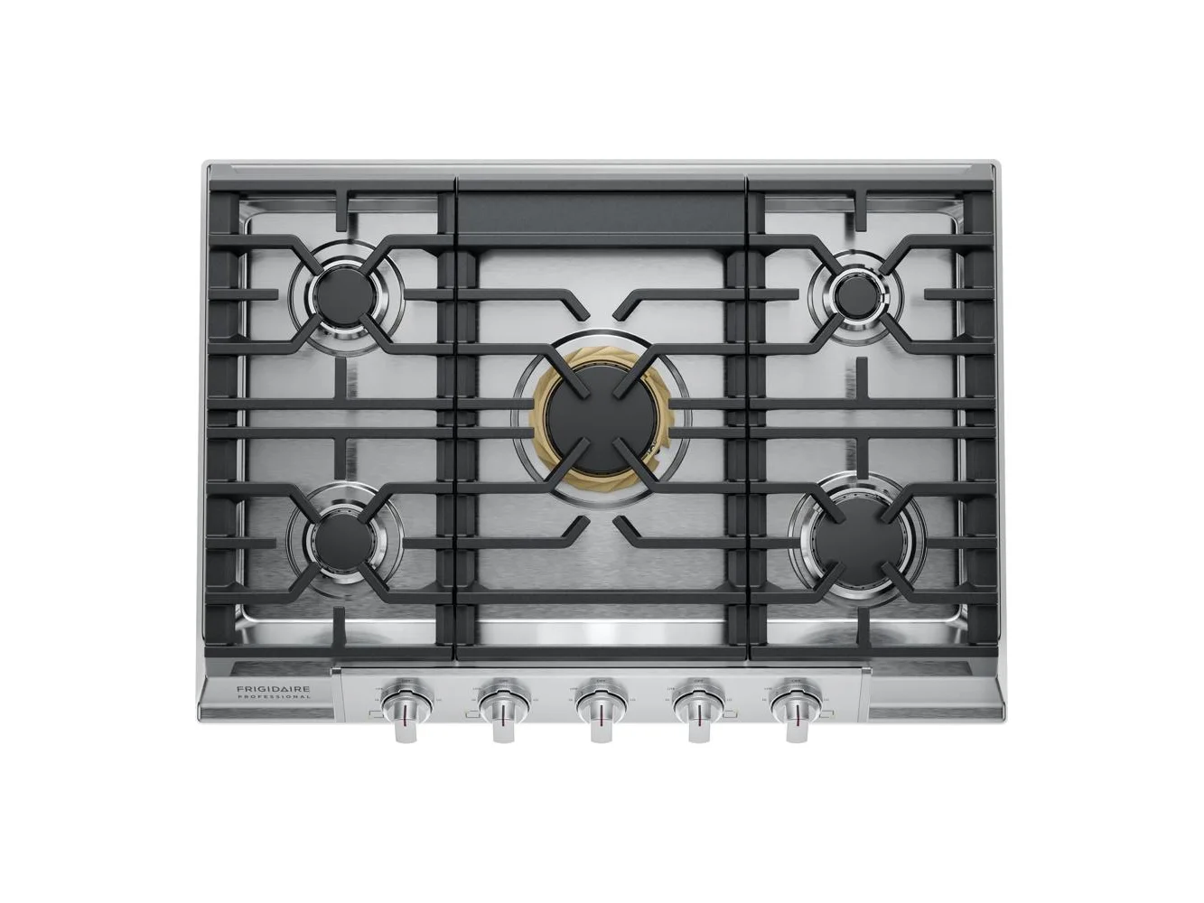 **Frigidaire - 30 in. Wide 5 Burners Built-In Gas Cooktop - Stainless Steel**