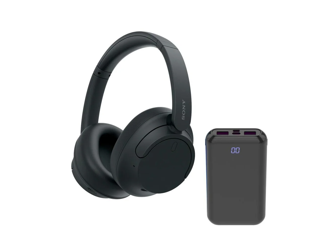**Sony - WHCH720N Wireless Over the Ear Noise Canceling Headphones Bundle - Black**
