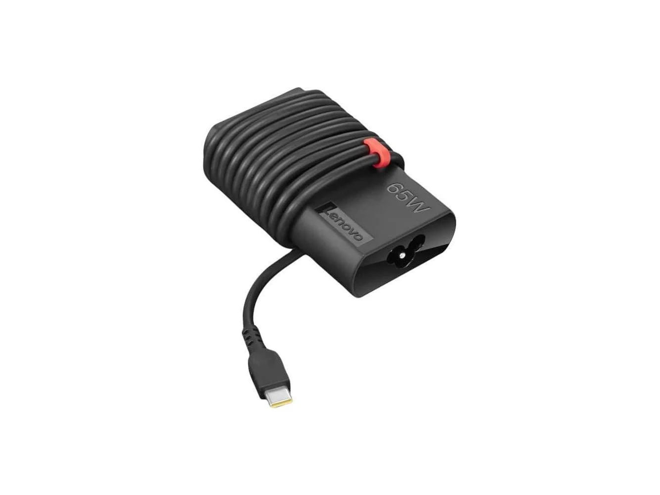 **Lenovo - ThinkPad 65W Slim AC Adapter (USB Type-C) - 65 W - 120 V AC, 230 V AC Input - 5 V DC Output - Black**