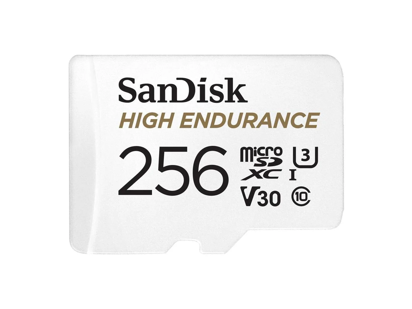 **SanDisk - 256GB High Endurance microSDXC C10, U3, V30, 4k UHD Memory Card with Adapter (SDSQQNR-256G-GN6IA)**