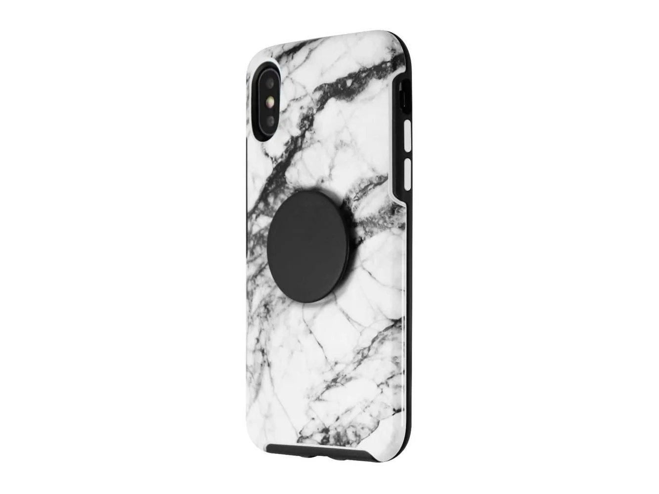 **OtterBox - Otter + Pop Symmetry Series Case for Apple iPhone Xs/X - White Marble**