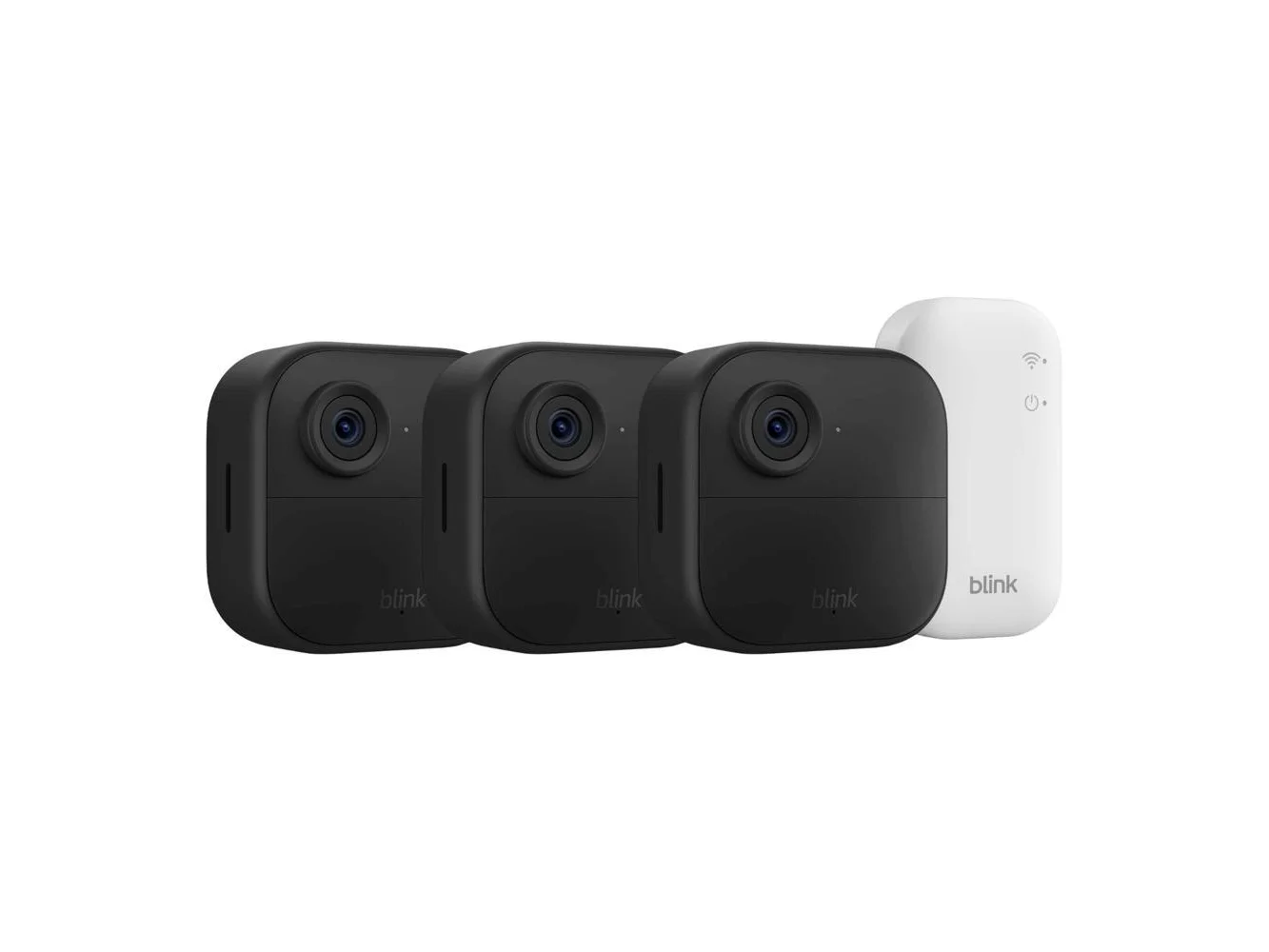 **Blink - Outdoor 4 – Wireless smart security camera, two-year battery life, 1080p HD. Sync Module Core included – 3 Cameras - Black**