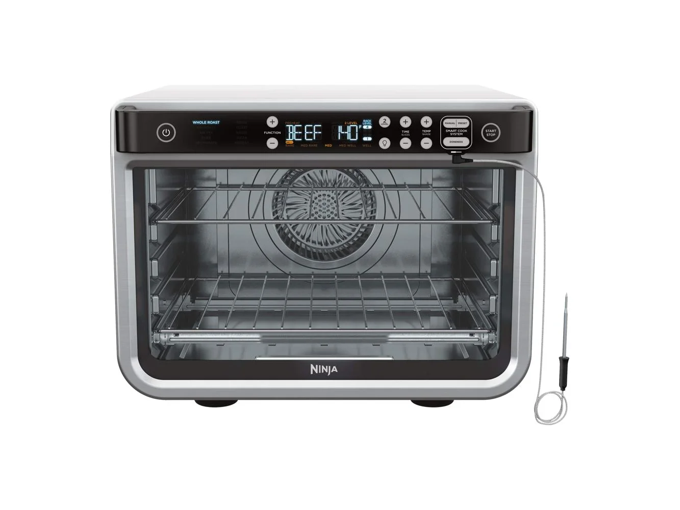 **Ninja - Foodi 10-in-1 Smart XL Air Fry Oven, Countertop Convection Oven with Dehydrate & Reheat Capability - Stainless Silver**