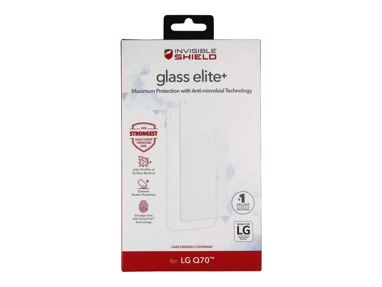 **ZAGG - Screen Protector FIT LG LG Q70Glass elite+ (ZAG200105157-V) - Clear**