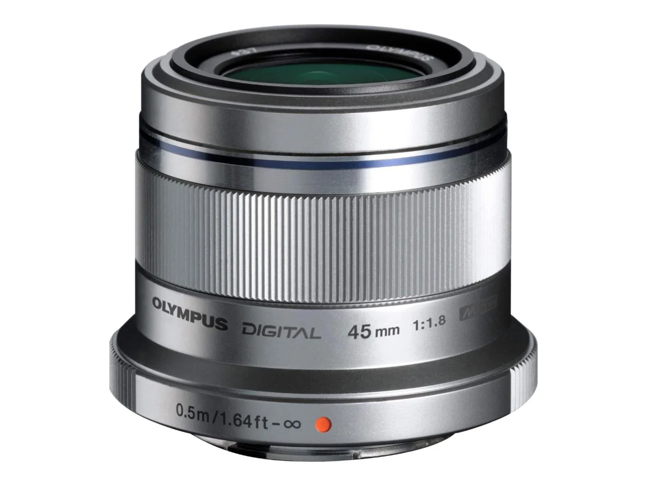 **Olympus - M.Zuiko Digital ED 45mm f/1.8 Portrait Lens for Most Micro Four Thirds Cameras - Silver**