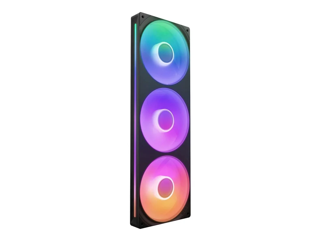 **NZXT - F360 RGB Core - 360mm Single-Frame Case Fan Unit with 3 x 120mm RGB Fans and Fluid Dynamic Bearings - Black**