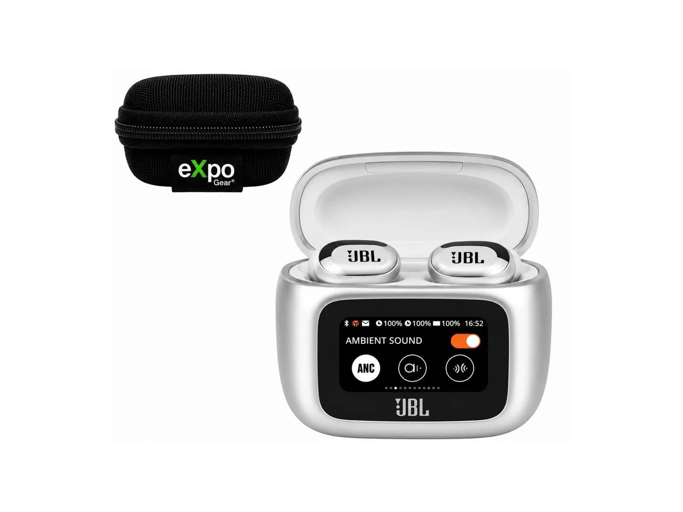 **JBL - Live Buds 3 Noise Cancelling Earbuds with Case - Silver**